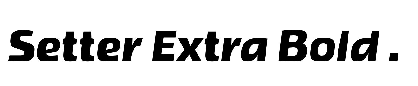 Setter Extra Bold Italic